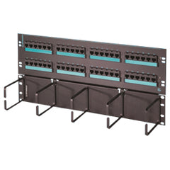 Legrand - Ortronics OR-PSD66U48HM Cat6 Hinged 48-port Panel with Lower Cable Management Panel, Six-port Modules, Standard Density