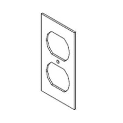 Legrand - Wiremold SGB-DP AF1and AF3 Series Single-Gang Plate with Duplex Opening