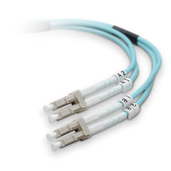 Belkin F2F402LL Fiber Optic Cable, 10GB Aqua Multimode LC/LC Duplex MMF, 50/125