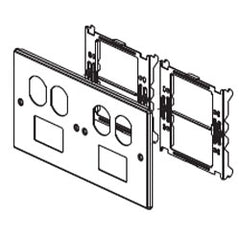 Legrand - Wiremold 4047-2BBTT 6000/4000® Series Four-Gang Overlapping Cover Two Duplex & TracJack Mini Adapters