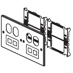 Legrand - Wiremold 4047-2BBFF 6000/4000 Series Four-Gang Overlapping Cover Two Duplex and Modular Furniture Openings