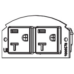 Legrand - Wiremold 68REC Evolution Series 20AMP Duplex Receptacles