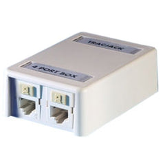 Legrand - Ortronics OR-40400072 TracJack™ Plastic Surface Mount Box for up to Four Modules