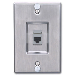 Siemon MX-WP-KU3-SS MAX Series Stainless Steel Wall Phone Faceplate with Keystone Module