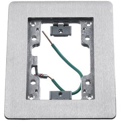 Hubbell SA3083W Rectangular Flat Flange, 1-Gang, Aluminum