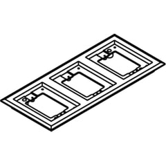 Legrand - Wiremold 837PCC-BLK Three-Gang Nonmetallic Carpet Flange, Black