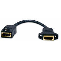 Hubbell HDMIT14 AV Connector, HDMI 3 Inch Tail, Female/Female, Gold Coupler