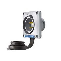 Hubbell HBL2325SW Twist-Lock Watertight Safety-Shroud Flanged Inlet