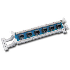 Siemon S110AB5-50JP S110 Modular Jack Wall Mount Block, 6-Port, T568A/B, with Detachable Legs