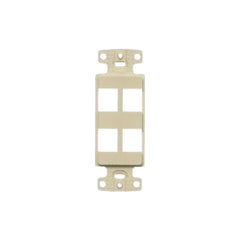 Hubbell NS614 1-gang, 4-Port, Decorator Frame Plate (Pkg of 25)
