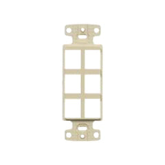 Hubbell NS616 1-gang, 6-Port, Decorator Frame Plate