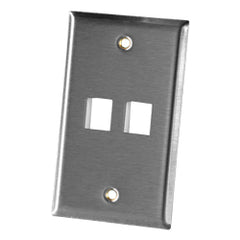 Legrand - Ortronics OR-KSSS2 2 Port Single Gang Stainless Steel Faceplate