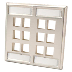 Legrand - Ortronics OR-KSSS12 12 Port Dual Gang Stainless Steel Faceplate