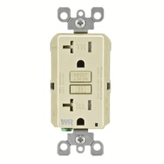 Leviton WT899-I Ivory SmartlockPro® Slim Ground Fault Circuit Interrupter