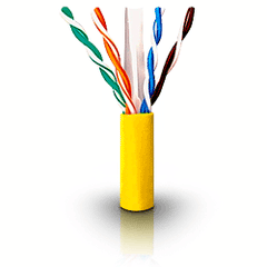 ICC ICCABP6EYL Category 6e Solid Yellow Cable 600 MHz 1000'