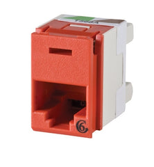 Legrand - Ortronics OR-PJ600-42 Clarity 6 Rear Load Panel Jack, Red