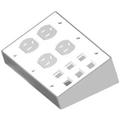 Hubbell HBLCON-3 Furniture Connectivity Box, Surface Mount, 3-Gang, Crinkle Black