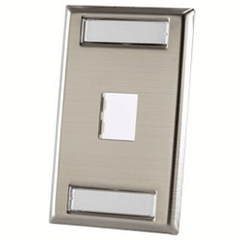 Legrand - Ortronics OR-403STJ11 TracJack Stainless Steel Faceplate
