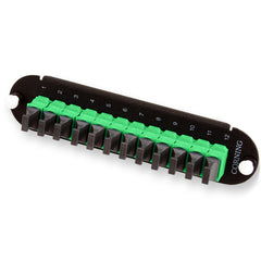 Corning CCH-CPE4-90 144 Fiber Single-Mode Closet Connector Housing Panel, MTP Adapter, Green