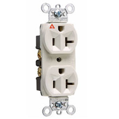 Legrand - Pass & Seymour IG5362-W Isolated Ground Heavy-Duty Spec Grade Receptacle, Back and Side Wire, 20A, 125V
