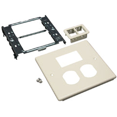 Legrand - Ortronics V4047BT Two-Gang Cover & TrakJack Mini Adapter Fitting, Ivory
