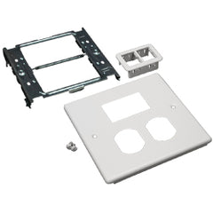 Legrand - Ortronics G4047BT Two-Gang Cover & TrakJack Mini Adapter Fitting, Gray