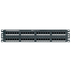 Panduit® DP486X88TGY 48-Port Flat DP6™ 10GIG™ Patch Panel, Black