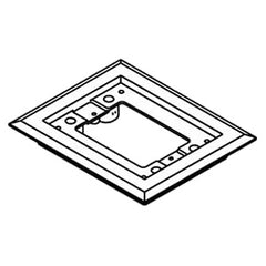 Legrand - Wiremold 817PCC-BLK One Gang Plastic Carpet Flange, Black