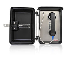 Ceeco WPP-331-F-CCH5-SP Weatherproof Phone with Push Latch and Coiled Handset Cord