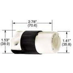 Hubbell HBL7506C 2-Pole, 2-Wire Non-Grounding Twist-Lock Connector Body