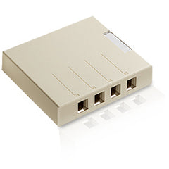 Leviton 4S089-4IP Surface Mount Box for Shielded Connectors 4 Port