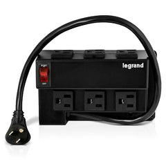 Legrand - On-Q AC1031 Enclosure Power Strip Module, Half-Width, Black