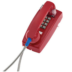 Cortelco 255447-ARC-20M Basic Wall Phone with Armored Cord and Plastic Cradle