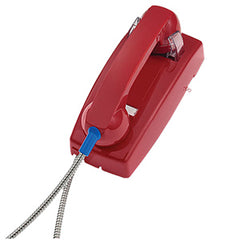 Cortelco 255447-ARC-NDL Basic No Dial Wall Phone with Armored Cord and Plastic Cradle
