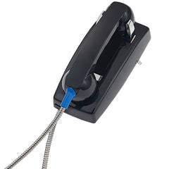Cortelco 255400-AHC-NDL Basic No Dial Wall Phone with Armored Cord and Metal Cradle