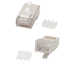 Allen Tel AT8X8RCSH-2324 8x8 Shielded Modular Plug for Rounded Cord (Bag of 50)