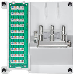 Leviton 47603-2G6 Compact Series: Telephone and 6-Way Video Panel