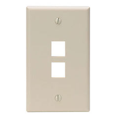 Leviton 41080-2 Single Gang QuickPort Wallplate 2 Port
