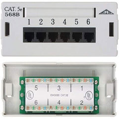 Allen Tel AT55B-6P Cat 5e Six port Patch Box