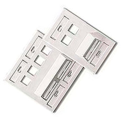 Leviton 40807-B Angled 4-Port Wallplate with Two Ports