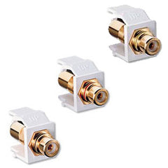 Leviton 40830-B RCA Bulkhead Module, Gold Plated