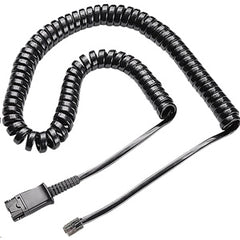 Plantronics 26716-01 U10 Coiled Cord to QD Modular Plug