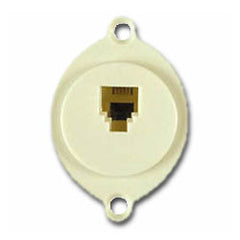 Allen Tel AT625F-6 Flush Modular Jack for Round Openings (6P6C)