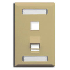 ICC IC107AS2 Angled Single Gang Faceplate with Station ID