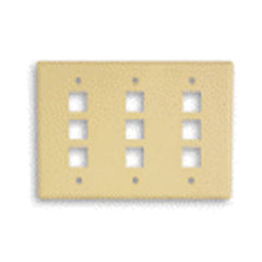 ICC IC107FT9 Triple Gang Faceplate - 9 Port