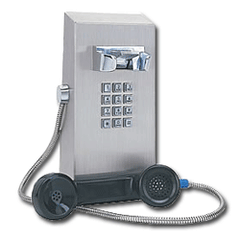 Ceeco SSW-321-F Stainless Steel Wall Phone with Dial Pad