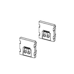 Leviton 41292 Dulplex ST or FC Coupling 45 Degree Exit, SM/MM (2 Units High)