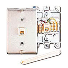 Leviton 40226-S 6P6C Quick Connect Wall Phone Jack with SS Wallplate