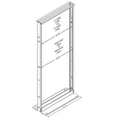 Chatsworth Products 46763 35" x 3" Universal Self-Support Rack with 2 Top Angles, Flush Mounted