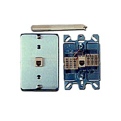 Allen Tel AT630AIP Stainless Steel Wall Phone Jack - 110 Termination